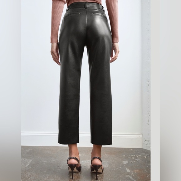 ⭐️Host Pick⭐️ Aritzia Babaton Black Command Cropped leather Pant size 14 - Picture 3 of 6